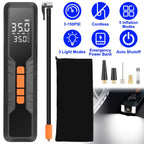 150PSI Portable Tire Inflator Cordless Digital Air Compressor Compact Air Pump with 5 Inflation Modes 3 Light Modes Emergency Power Bank - Cargonaut Supply