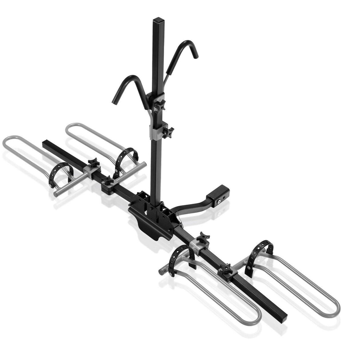 2-Bike Hitch Mount Bike Rack for 1-1/4 Inch or 2 Inch Receiver-Black - Cargonaut Supply