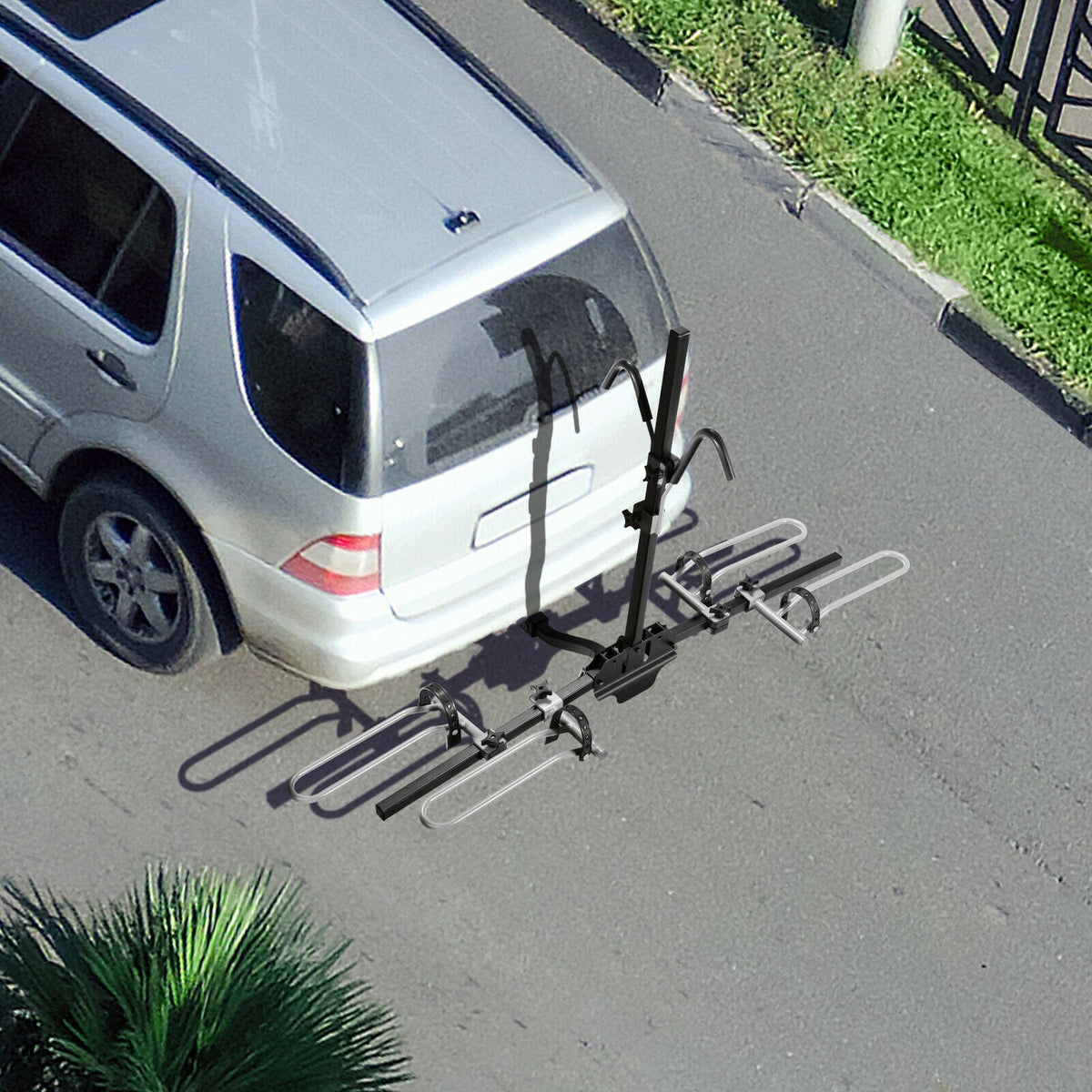2-Bike Hitch Mount Bike Rack for 1-1/4 Inch or 2 Inch Receiver-Black - Cargonaut Supply