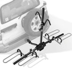 2-Bike Hitch Mount Bike Rack for 1-1/4 Inch or 2 Inch Receiver-Black - Cargonaut Supply