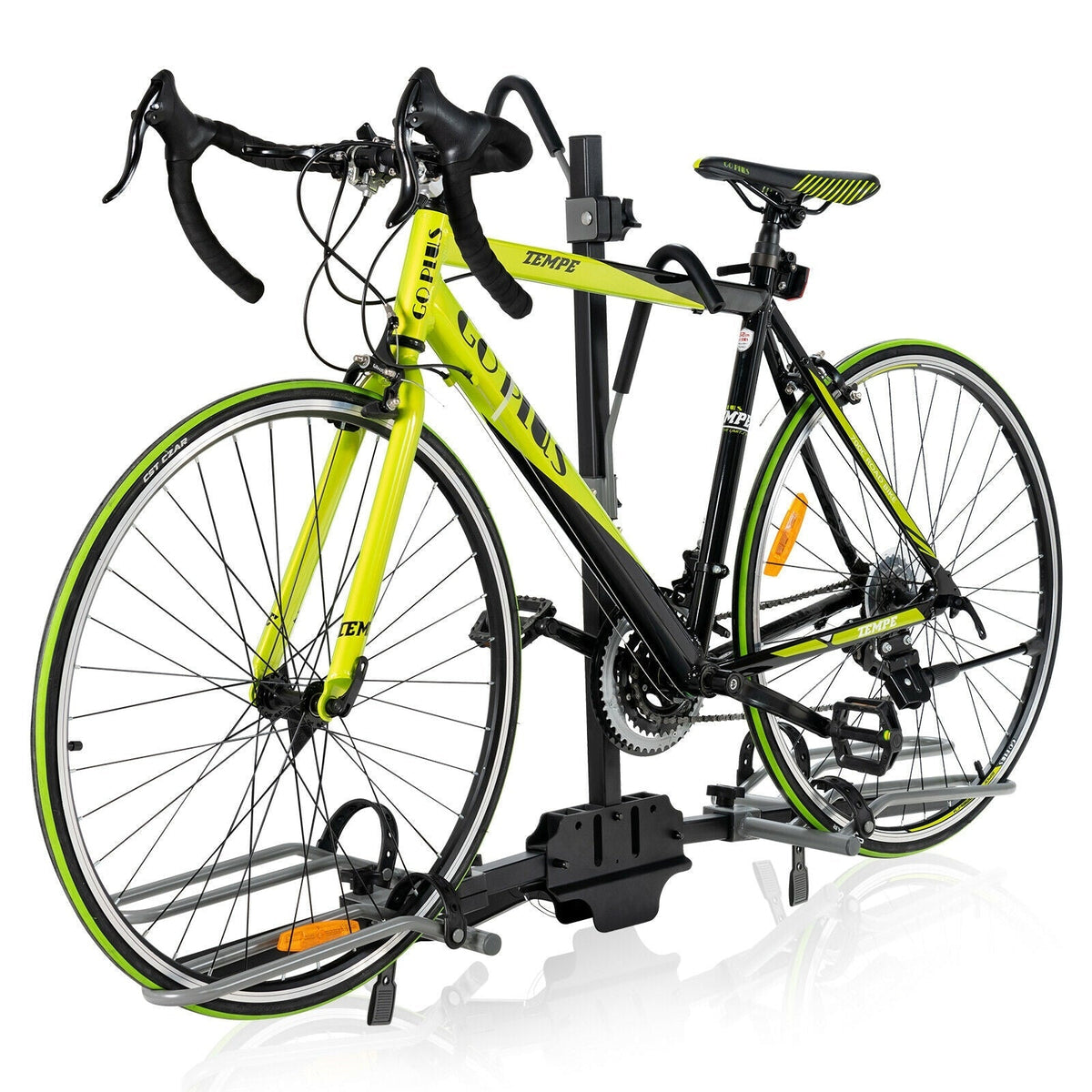 2-Bike Hitch Mount Bike Rack for 1-1/4 Inch or 2 Inch Receiver-Black - Cargonaut Supply