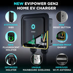 EVIQO NACS Level 2 EV Charger, 40A (9.6kW), 240V, NEMA 14-50 Plug-In