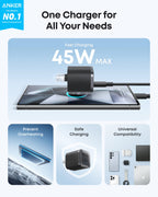 Anker Nano Charger (45W) with USB-C to USB-C Cable - Cargonaut Supply
