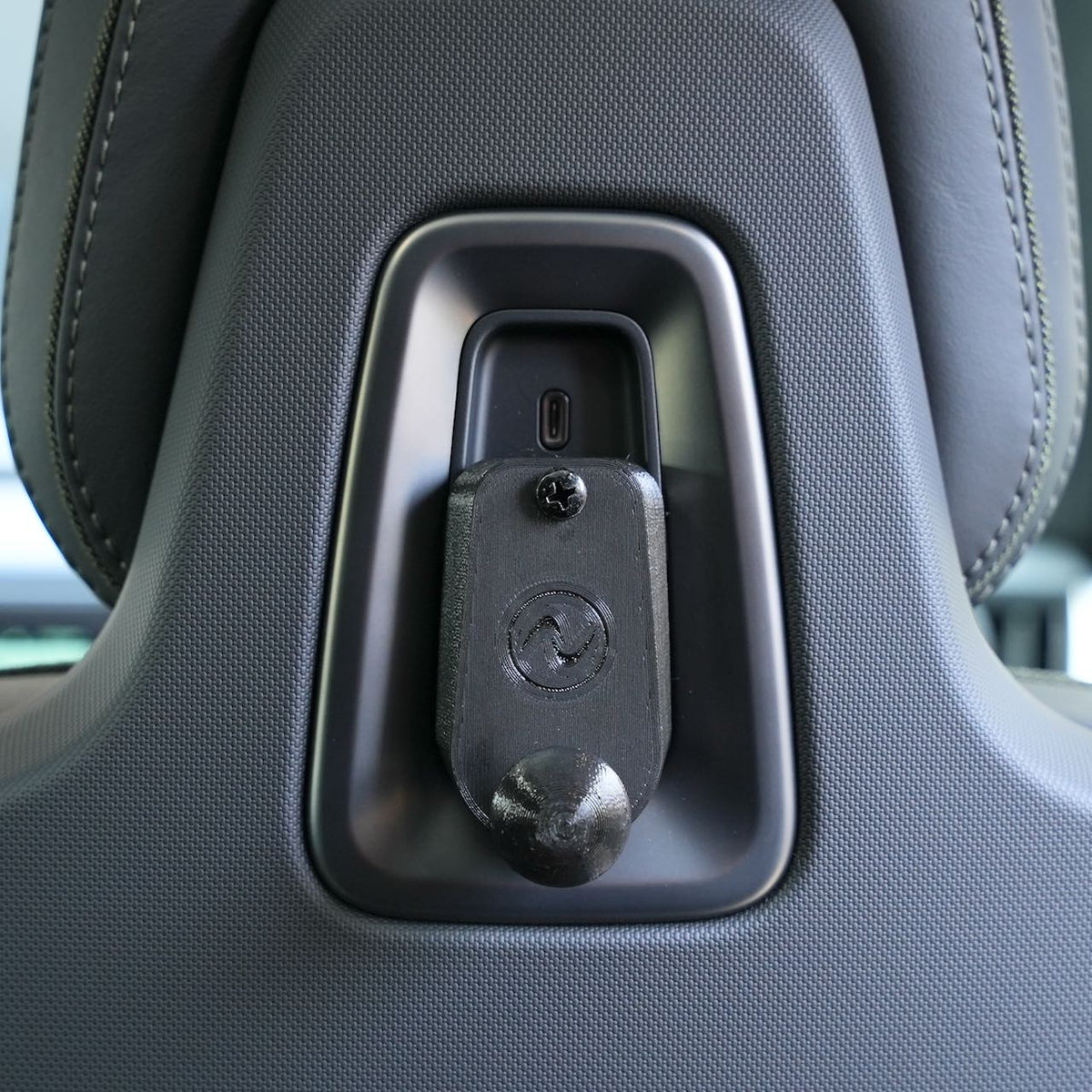 Back Seat Tablet/Phone Mount Anchor for Rivian R1T, R1S, and R2 - Cargonaut Supply