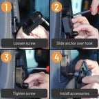 Back Seat Tablet/Phone Mount Anchor for Rivian R1T, R1S, and R2 - Cargonaut Supply