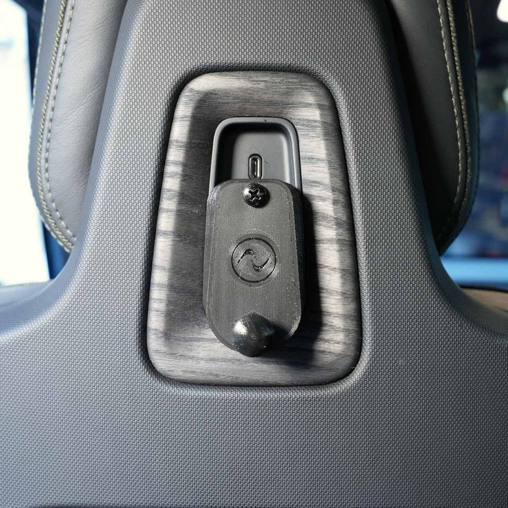 Back Seat Tablet/Phone Mount Anchor for Rivian R1T, R1S, and R2 - Cargonaut Supply