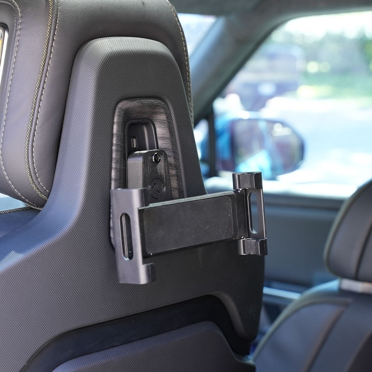 Back Seat Tablet/Phone Mount Anchor for Rivian R1T, R1S, and R2 - Cargonaut Supply
