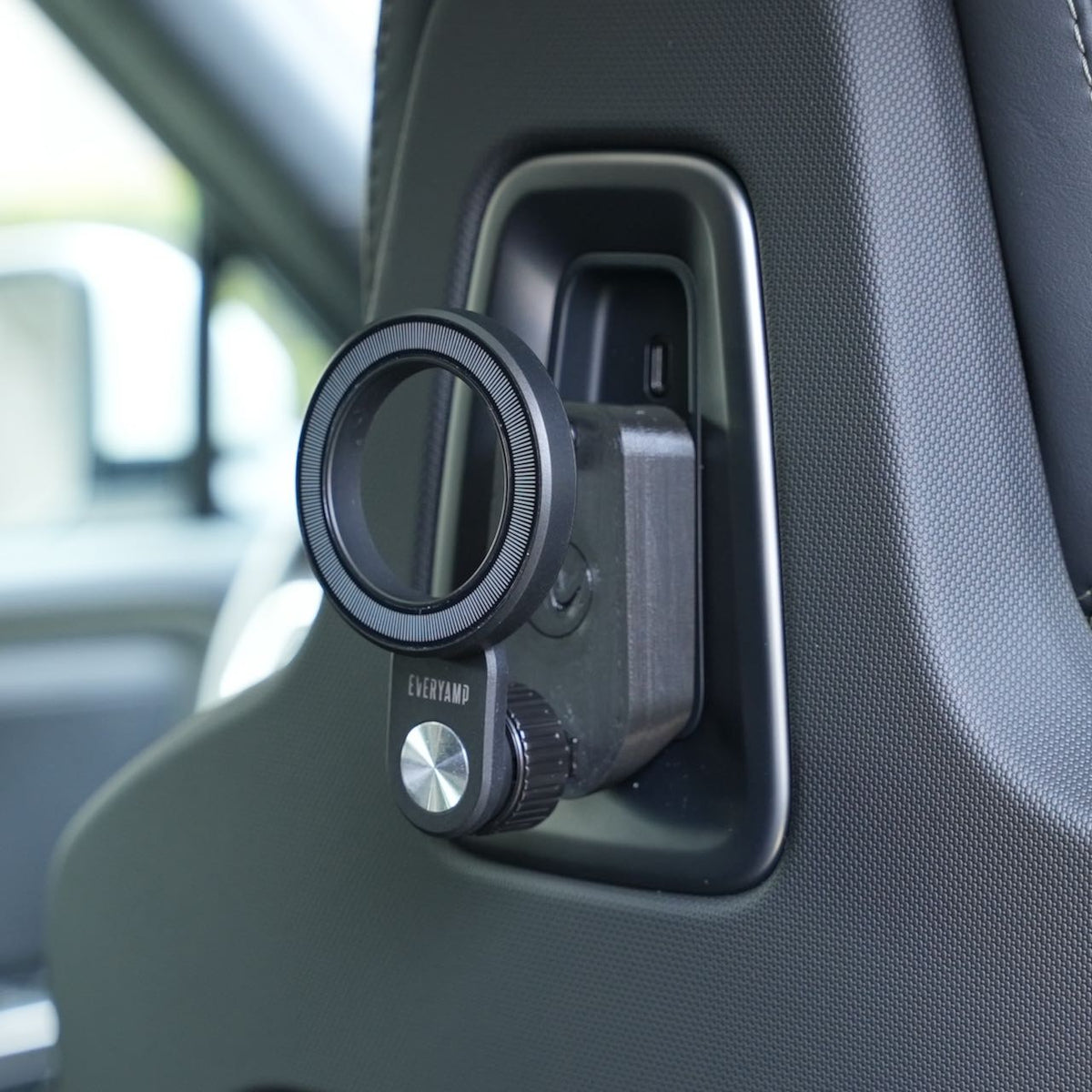 Back Seat Tablet/Phone Mount Anchor for Rivian R1T, R1S, and R2 - Cargonaut Supply