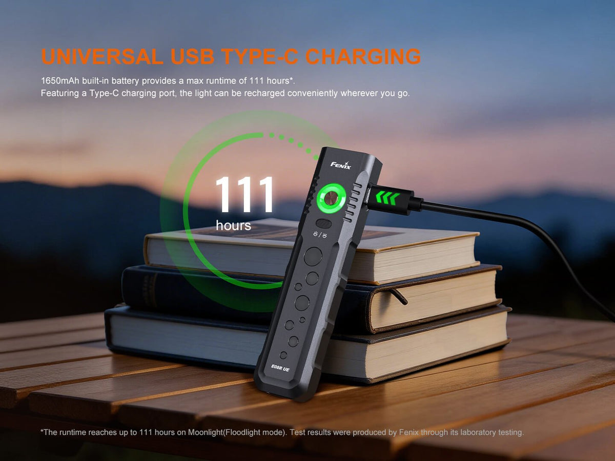 Fenix E08R UE Multi-Light EDC Flashlight With Red Light & Green Laser - Cargonaut Supply