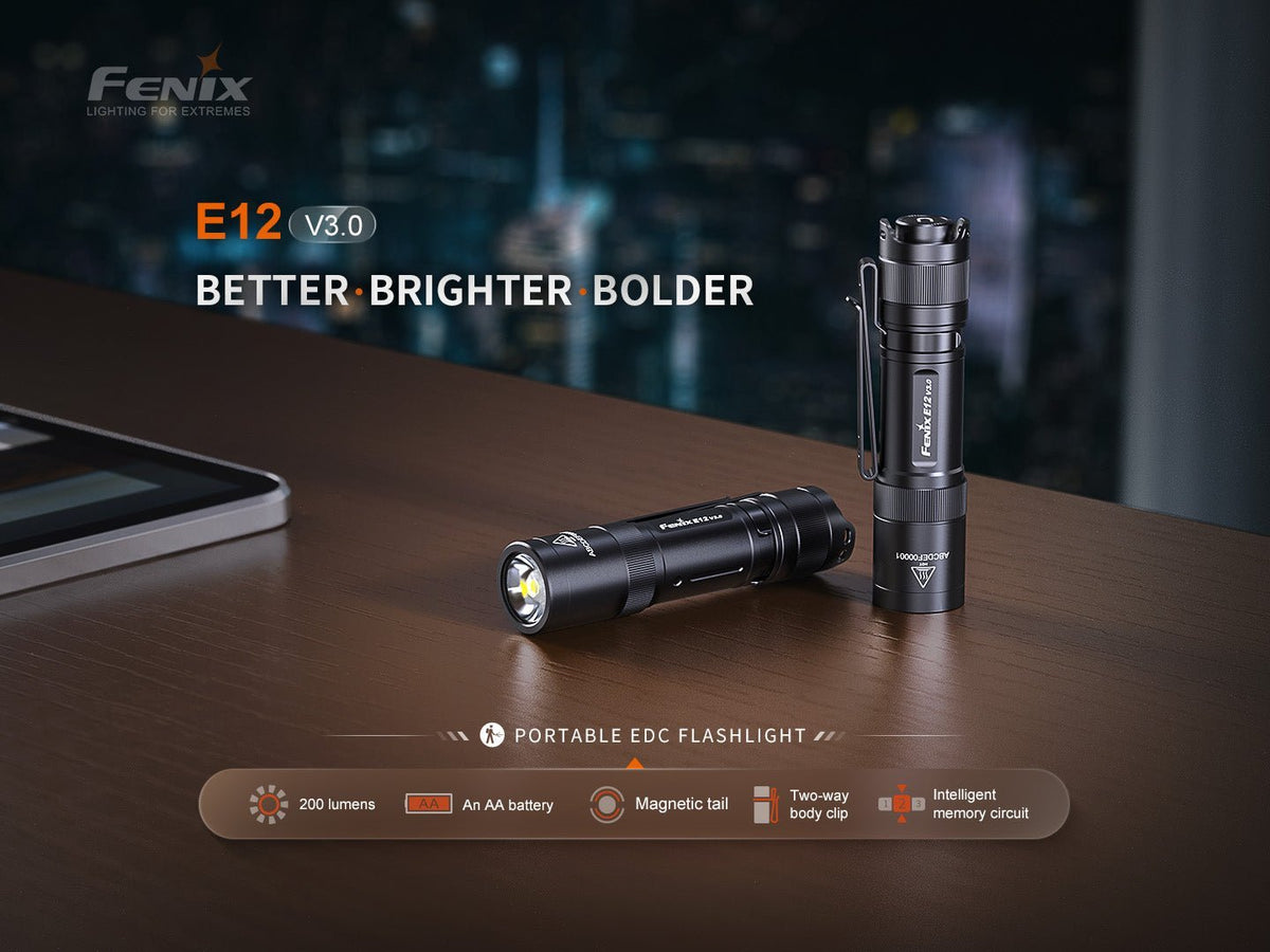 Fenix E12 V3 Pocket EDC AA Flashlight - Cargonaut Supply
