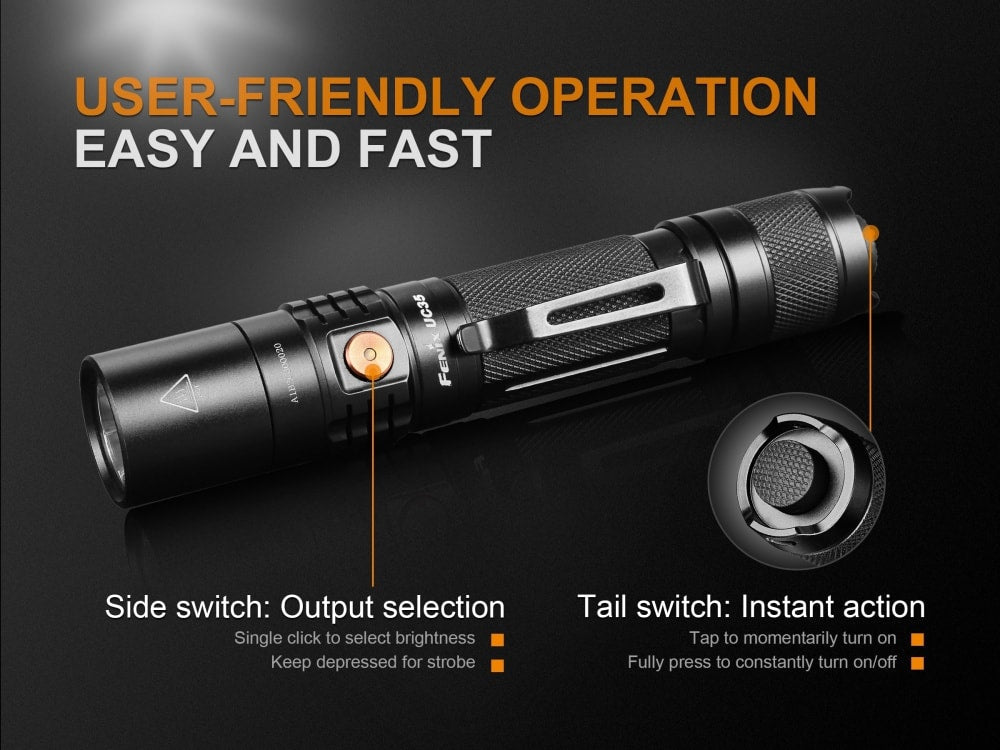 Fenix UC35 V2.0 LED Rechargeable EDC Flashlight - Cargonaut Supply