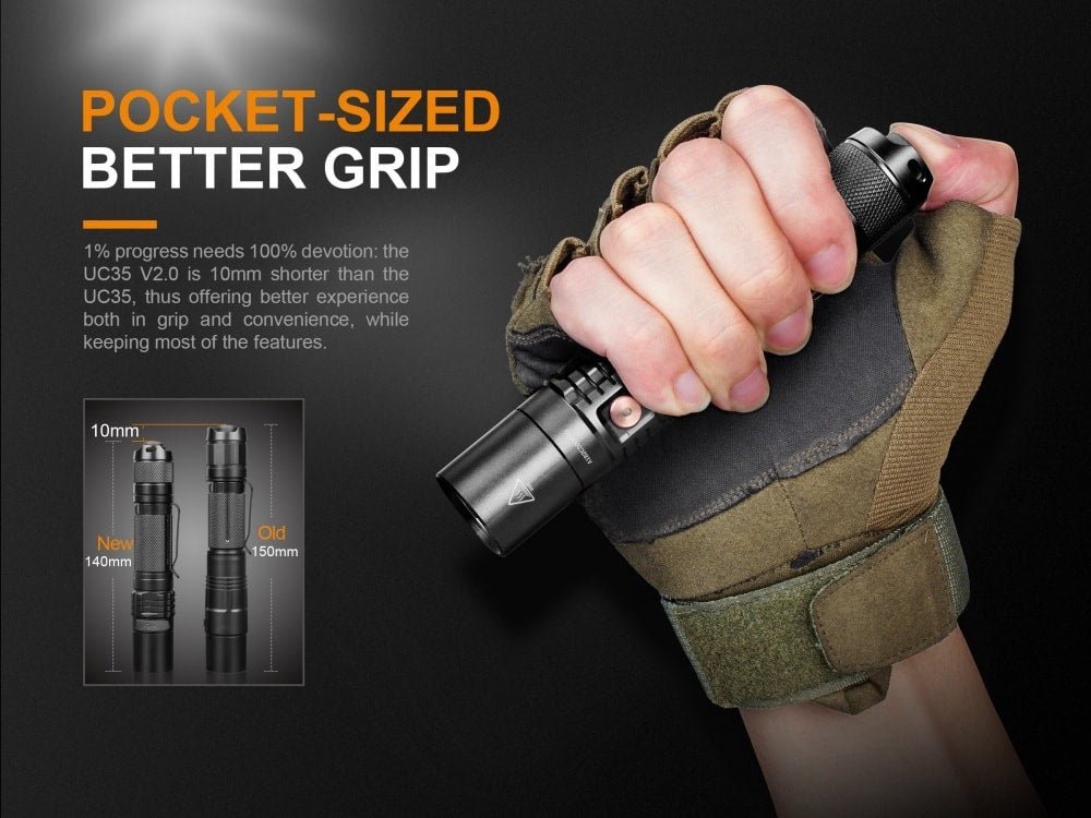 Fenix UC35 V2.0 LED Rechargeable EDC Flashlight - Cargonaut Supply