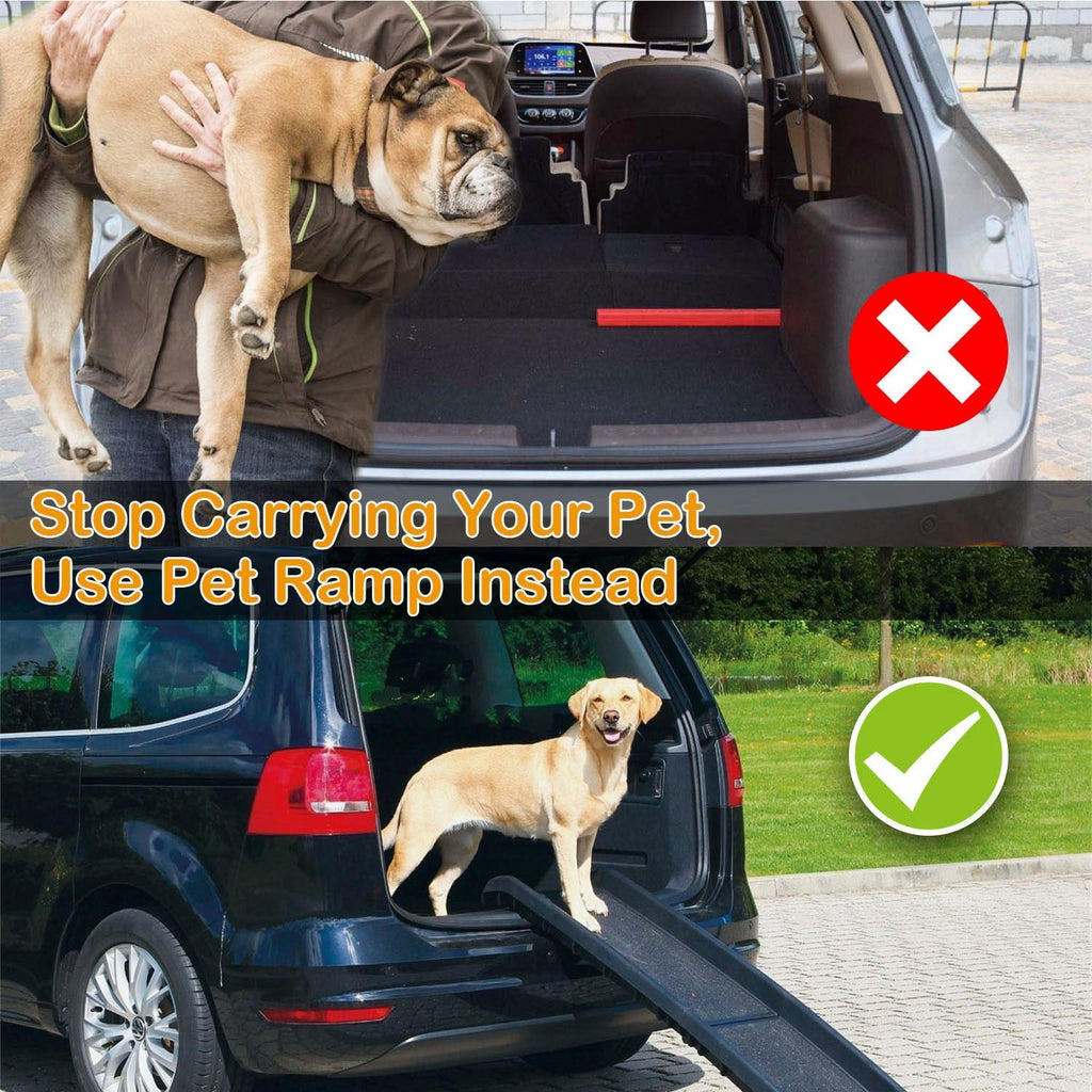 Foldable Pet Ramp Dog Car Ramp 176lbs Load Non-Skid Outdoor Travel Dog Car Ramp for Cars SUVs Trucks - Cargonaut Supply