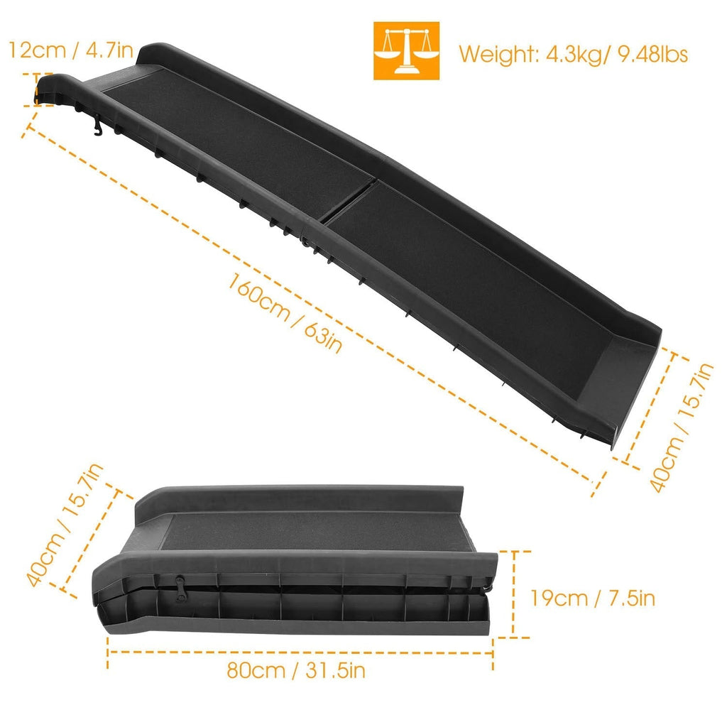 Foldable Pet Ramp Dog Car Ramp 176lbs Load Non-Skid Outdoor Travel Dog Car Ramp for Cars SUVs Trucks - Cargonaut Supply