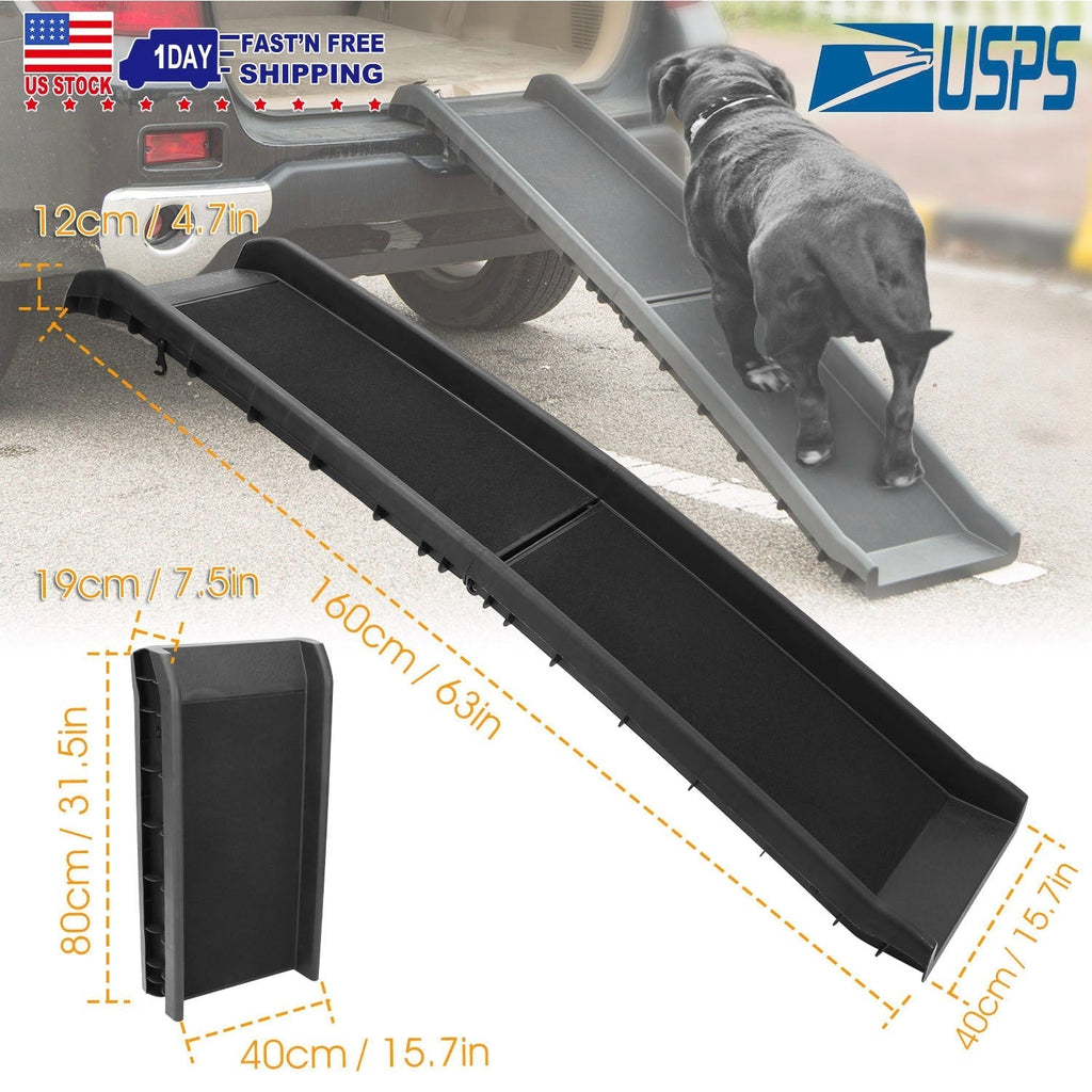 Foldable Pet Ramp Dog Car Ramp 176lbs Load Non-Skid Outdoor Travel Dog Car Ramp for Cars SUVs Trucks - Cargonaut Supply