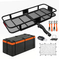 Heavy Duty Folding Hitch Mount Cargo Carrier with 500Lbs Capacity - Black - Cargonaut Supply