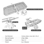 Heavy Duty Folding Hitch Mount Cargo Carrier with 500Lbs Capacity - Black - Cargonaut Supply