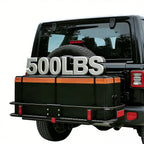 Heavy Duty Folding Hitch Mount Cargo Carrier with 500Lbs Capacity - Black - Cargonaut Supply