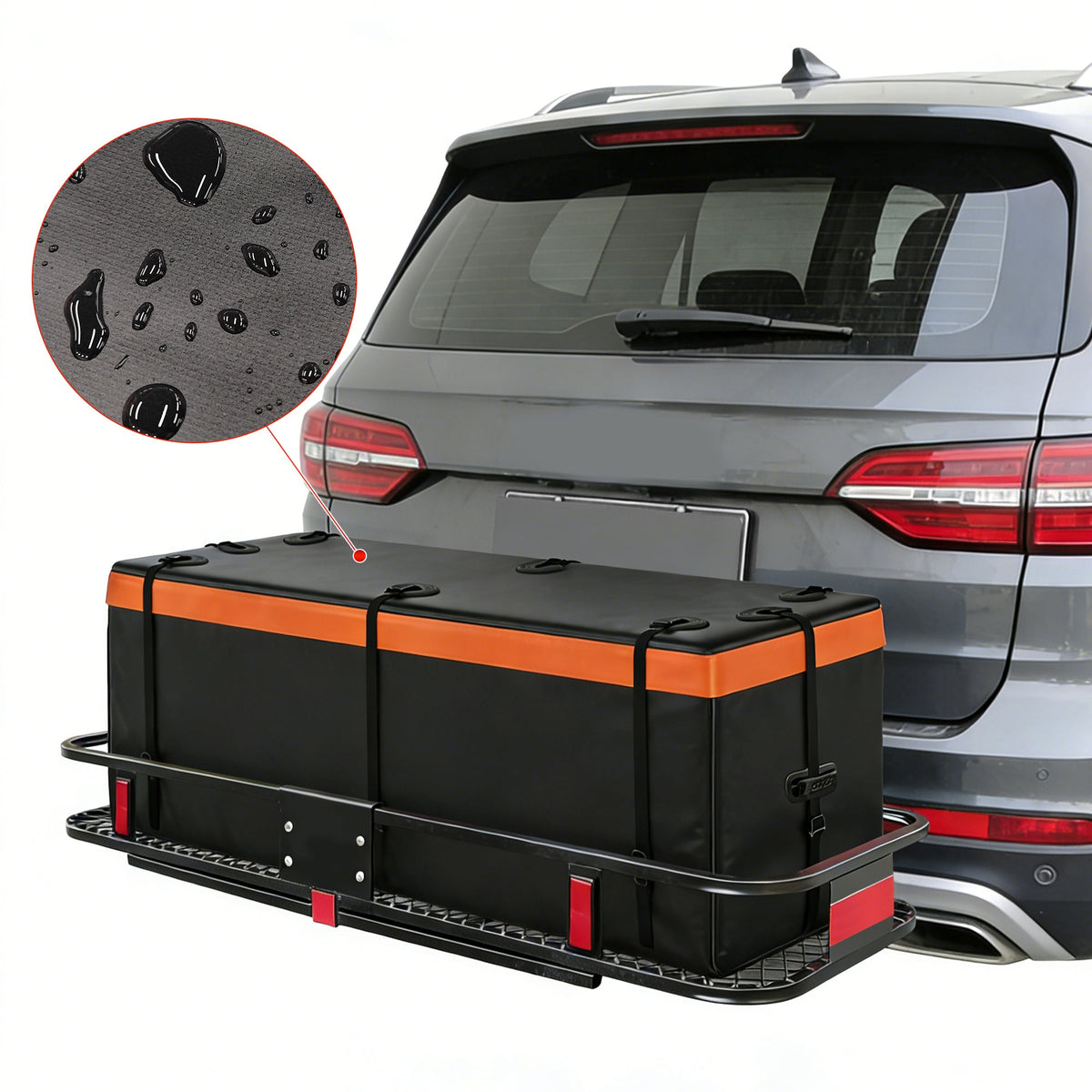 Heavy Duty Folding Hitch Mount Cargo Carrier with 500Lbs Capacity - Black - Cargonaut Supply