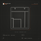 Squared Away Tray Fitted drawing DWG SAT-002 in top, front, side and isometric views