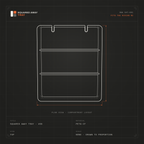 Squared Away Tray drawing DWG SAT-001 in top, front, side and isometric views
