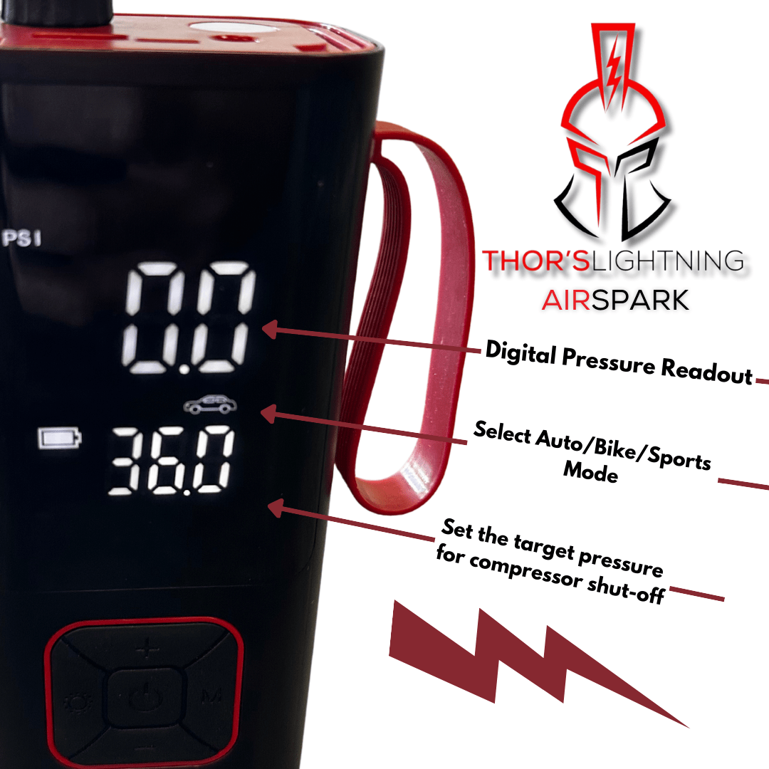 Thor's Lightning AirSpark Portable Battery Box Digital Air Compressor - Cargonaut Supply