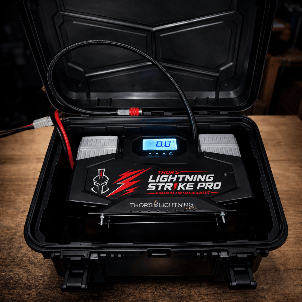 Thor’s Lightning AirVault StrikePro™ 12V Portable Air Compressor System | 10.6 CFM + Lockable Hard Case - Cargonaut Supply