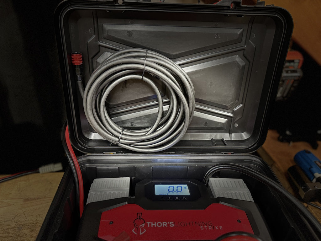Thor’s Lightning AirVault StrikePro™ 12V Portable Air Compressor System | 10.6 CFM + Lockable Hard Case - Cargonaut Supply