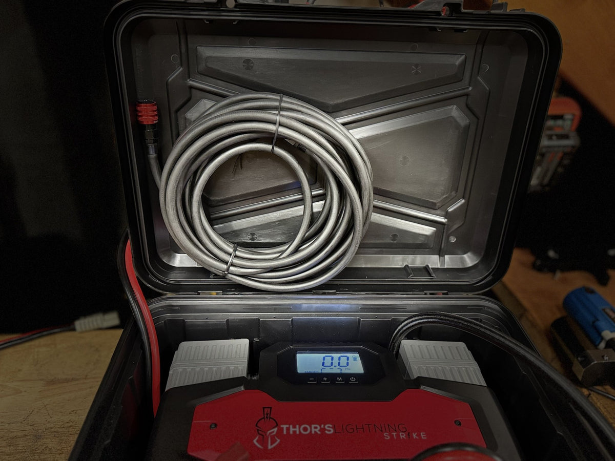 Thor’s Lightning AirVault StrikePro™ 12V Portable Air Compressor System | 10.6 CFM + Lockable Hard Case - Cargonaut Supply